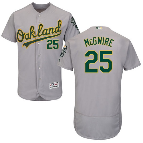Athletics #25 Mark McGwire Grey Flexbase Authentic Collection Stitched MLB Jersey